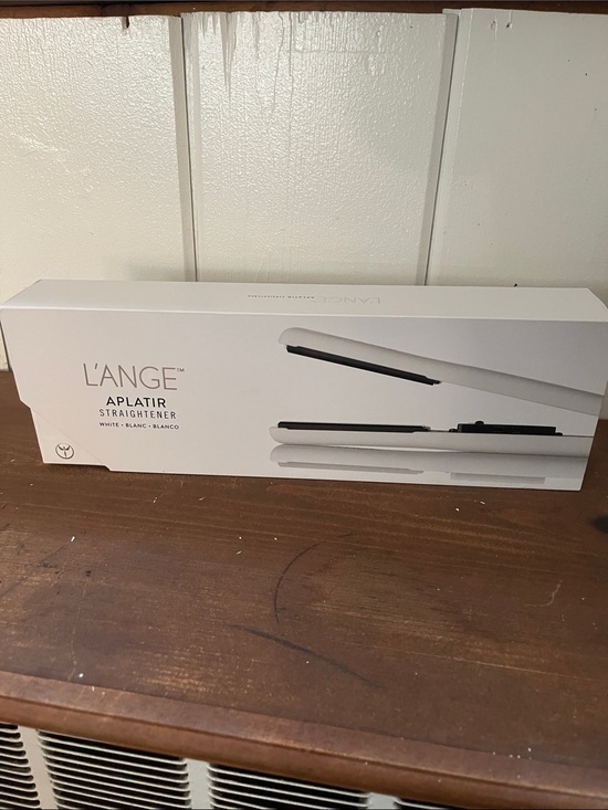 Lange Other - New NEVER USED Lange Aplatir White Hair Straightener with Black Accents